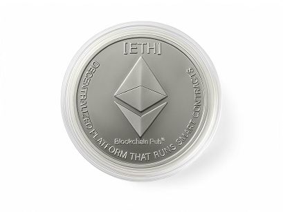 Srebrna moneta kolekcjonerska Ethereum ETH