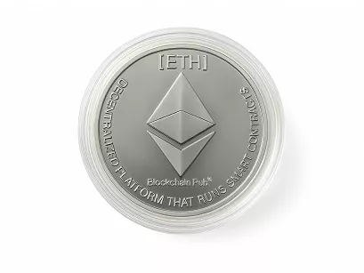 Srebrna moneta kolekcjonerska Ethereum ETH
