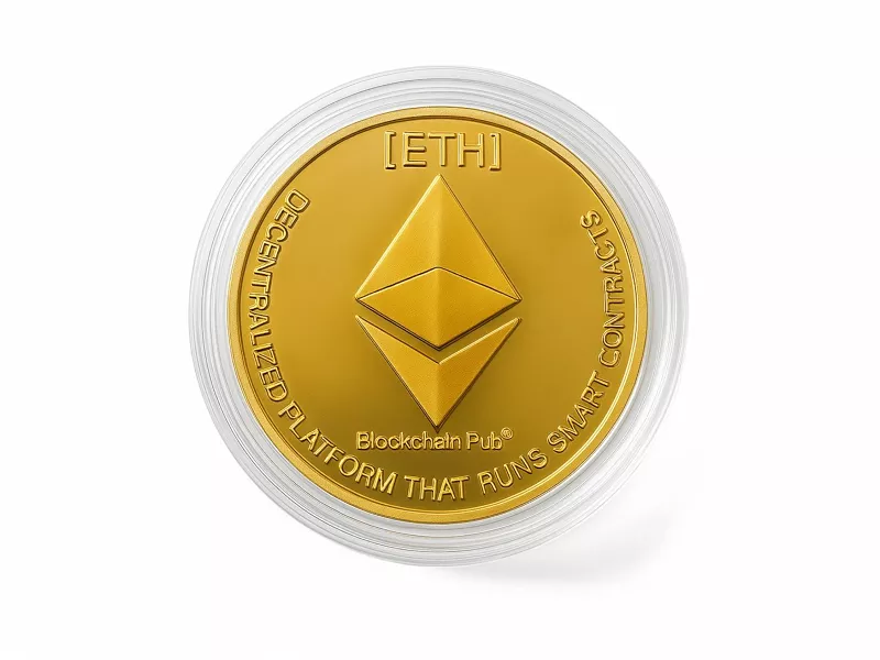 Złota moneta kolekcjonerska Ethereum ETH