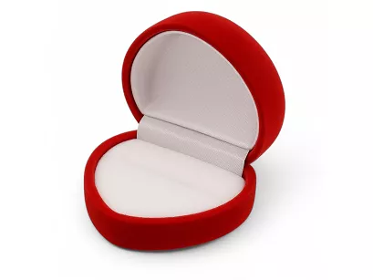 CZERWONO-BIAŁE PUDEŁKO NA PIERŚCIONEK OBRĄCZKĘ KOLCZYKI