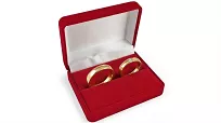 Obrączki ślubne złote klasyczne półokrągłe z cyrkonią stal chirurgiczna 316L 4mm para KO18 - 6