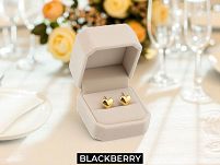 BEŻOWE PUDEŁKO NA PIERŚCIONEK OBRĄCZKĘ KOLCZYKI KWADRAT BLACKBERRY PU41 - 5