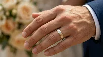 Obrączki ślubne złoto srebrne fazowane forever love stal chirurgiczna 316L 4mm para KO59 - 9