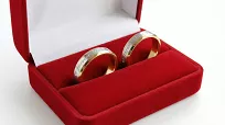 Obrączki ślubne złoto srebrne fazowane forever love stal chirurgiczna 316L 4mm para KO59 - 5