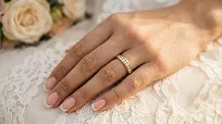 Obrączki ślubne złote klasyczne półokrągłe z cyrkonią stal chirurgiczna 316L 4/6mm para KO61 - 8