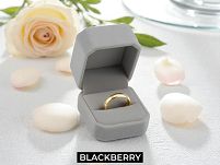 SZARE PUDEŁKO NA PIERŚCIONEK OBRĄCZKĘ KOLCZYKI KWADRAT BLACKBERRY PU37 - 5