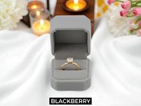 SZARE PUDEŁKO NA PIERŚCIONEK OBRĄCZKĘ KOLCZYKI KWADRAT BLACKBERRY PU37 - 2