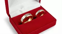 Obrączki ślubne złoto srebrne fazowane forever love stal chirurgiczna 316L 4/6mm para KO60 - 6